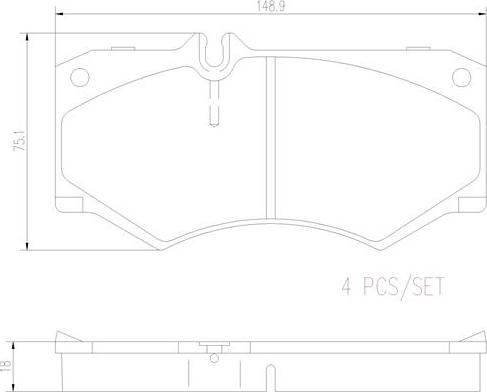 Brembo P50134N - Kit de plaquettes de frein, frein à disque cwaw.fr