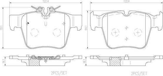 Brembo P50133N - Kit de plaquettes de frein, frein à disque cwaw.fr