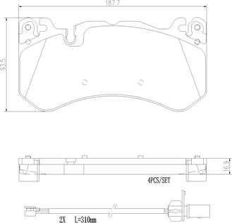 Brembo P50127N - Kit de plaquettes de frein, frein à disque cwaw.fr