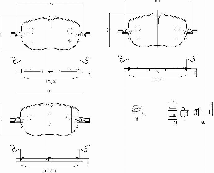 Brembo P50173N - Kit de plaquettes de frein, frein à disque cwaw.fr