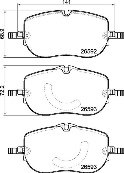 Brembo P 50 173 - Kit de plaquettes de frein, frein à disque cwaw.fr