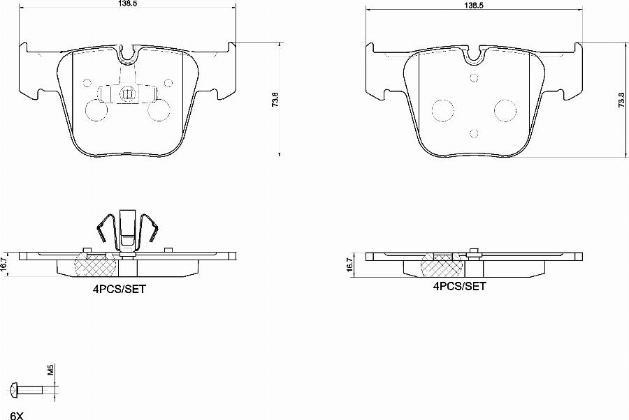 Brembo P 50 177 - Kit de plaquettes de frein, frein à disque cwaw.fr