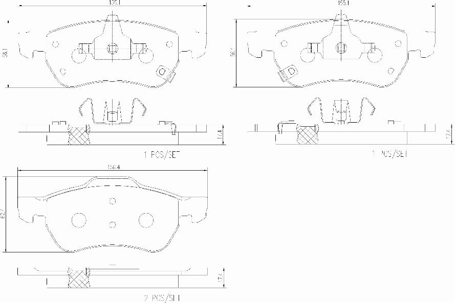 Brembo P 51 003 - Kit de plaquettes de frein, frein à disque cwaw.fr