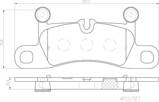 Brembo P65042N - Kit de plaquettes de frein, frein à disque cwaw.fr