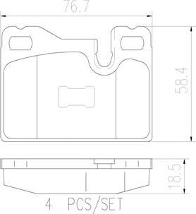 Brembo P65003N - Kit de plaquettes de frein, frein à disque cwaw.fr