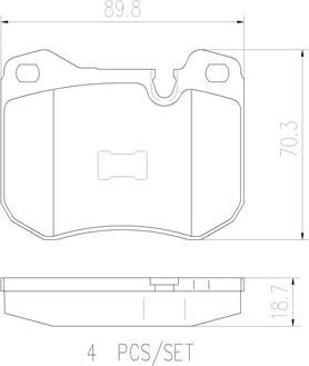 Brembo P65002N - Kit de plaquettes de frein, frein à disque cwaw.fr