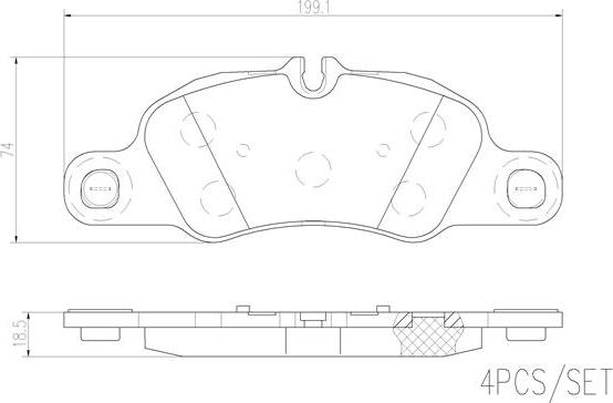 Brembo P65019N - Kit de plaquettes de frein, frein à disque cwaw.fr