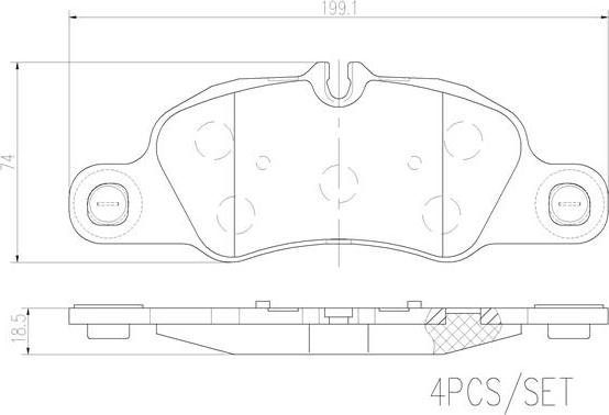 Brembo P65018N - Kit de plaquettes de frein, frein à disque cwaw.fr