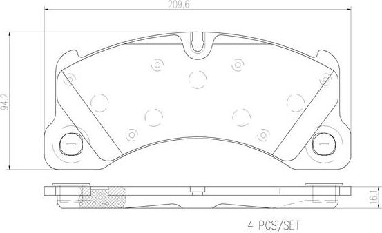 Brembo P65017N - Kit de plaquettes de frein, frein à disque cwaw.fr