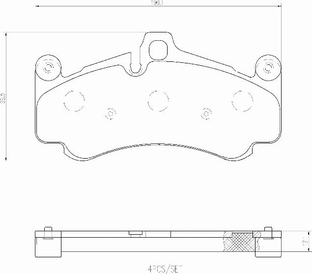 Brembo P65034N - Kit de plaquettes de frein, frein à disque cwaw.fr