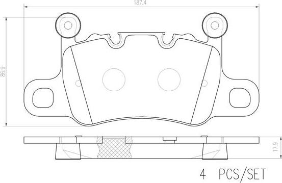 Brembo P65038N - Kit de plaquettes de frein, frein à disque cwaw.fr