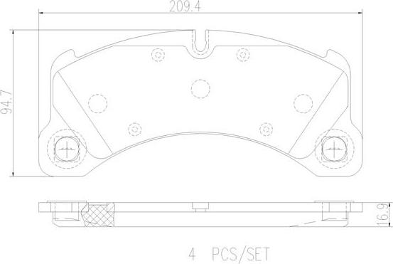 Brembo P65033N - Kit de plaquettes de frein, frein à disque cwaw.fr