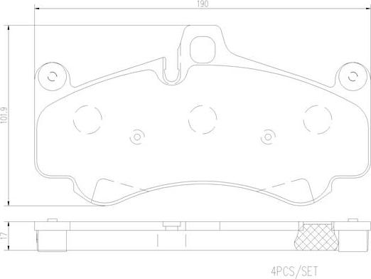 Brembo P65032N - Kit de plaquettes de frein, frein à disque cwaw.fr