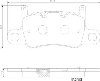 Brembo P65037N - Kit de plaquettes de frein, frein à disque cwaw.fr