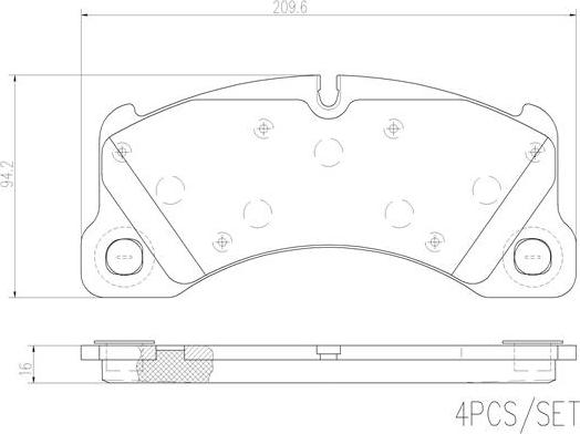 Brembo P65021N - Kit de plaquettes de frein, frein à disque cwaw.fr