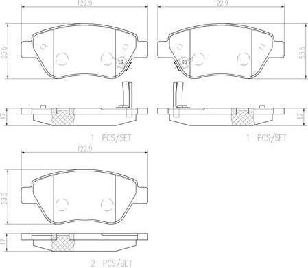 Brembo P66001N - Kit de plaquettes de frein, frein à disque cwaw.fr