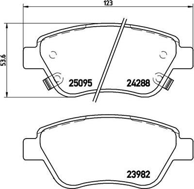 Brembo P 66 001 - Kit de plaquettes de frein, frein à disque cwaw.fr