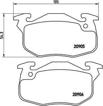 Brembo P 61 097 - Kit de plaquettes de frein, frein à disque cwaw.fr