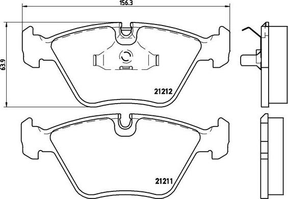 Brembo P 61 049 - Kit de plaquettes de frein, frein à disque cwaw.fr