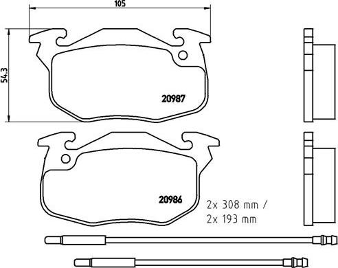 Brembo P 61 044 - Kit de plaquettes de frein, frein à disque cwaw.fr