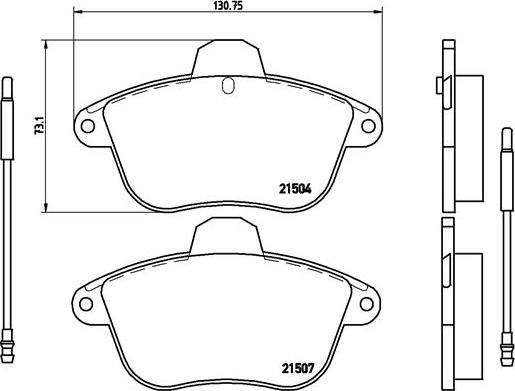 Brembo P 61 046 - Kit de plaquettes de frein, frein à disque cwaw.fr