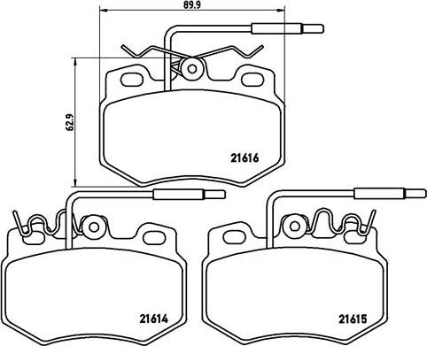 Brembo P 61 041 - Kit de plaquettes de frein, frein à disque cwaw.fr