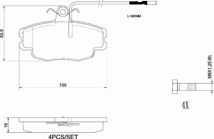 Brembo P61043N - Kit de plaquettes de frein, frein à disque cwaw.fr