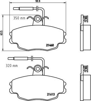 Brembo P 61 043 - Kit de plaquettes de frein, frein à disque cwaw.fr