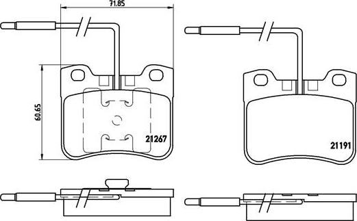 Brembo P 61 047 - Kit de plaquettes de frein, frein à disque cwaw.fr