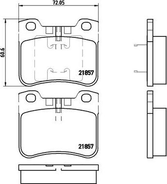 Brembo P 61 059 - Kit de plaquettes de frein, frein à disque cwaw.fr