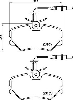 Brembo P 61 050 - Kit de plaquettes de frein, frein à disque cwaw.fr