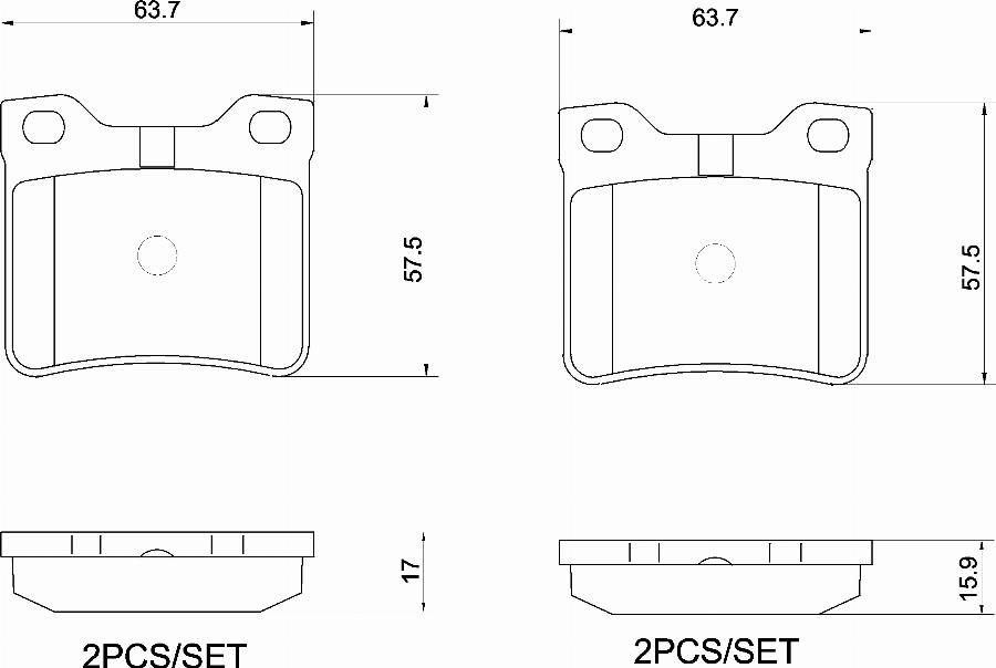 Brembo P61058N - Kit de plaquettes de frein, frein à disque cwaw.fr