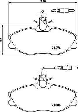 Brembo P 61 057 - Kit de plaquettes de frein, frein à disque cwaw.fr