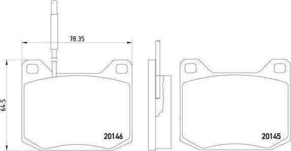 Brembo P 61 004 - Kit de plaquettes de frein, frein à disque cwaw.fr