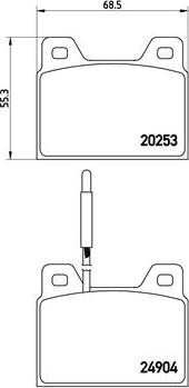 Brembo P 61 005 - Kit de plaquettes de frein, frein à disque cwaw.fr