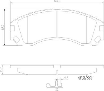 Brembo P61089N - Kit de plaquettes de frein, frein à disque cwaw.fr