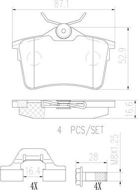 Brembo P61084N - Kit de plaquettes de frein, frein à disque cwaw.fr