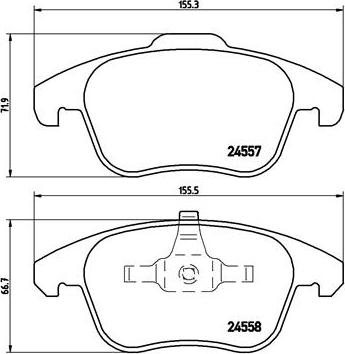 Brembo P 61 086 - Kit de plaquettes de frein, frein à disque cwaw.fr