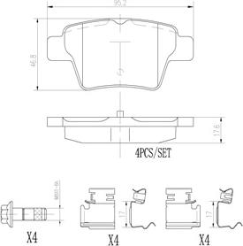 Brembo P61080N - Kit de plaquettes de frein, frein à disque cwaw.fr