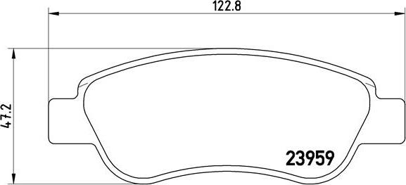 Brembo P 61 081 - Kit de plaquettes de frein, frein à disque cwaw.fr