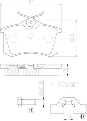 Brembo P61088N - Kit de plaquettes de frein, frein à disque cwaw.fr