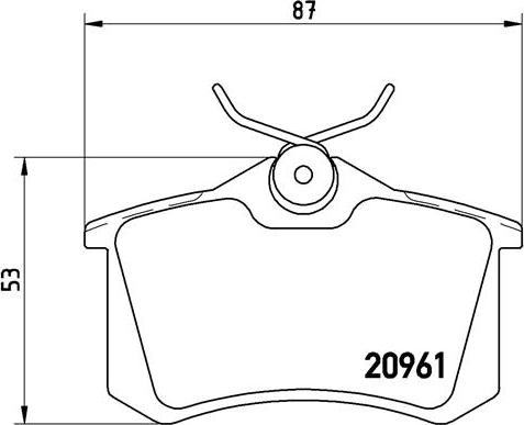 Brembo P 61 088 - Kit de plaquettes de frein, frein à disque cwaw.fr