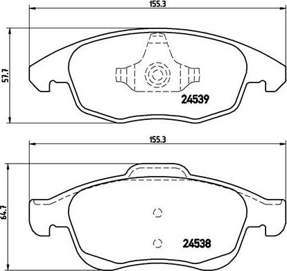 Brembo P 61 083 - Kit de plaquettes de frein, frein à disque cwaw.fr