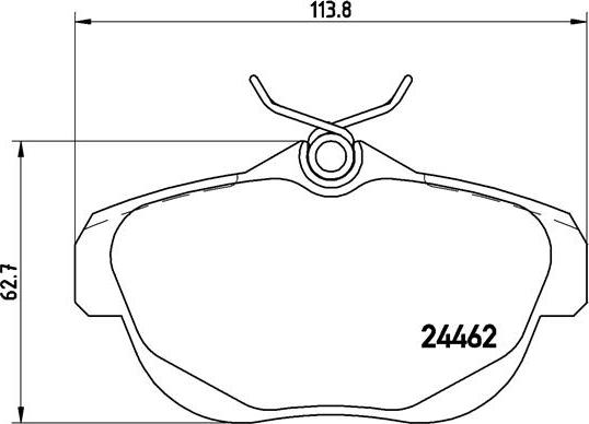 Brembo P 61 087 - Kit de plaquettes de frein, frein à disque cwaw.fr