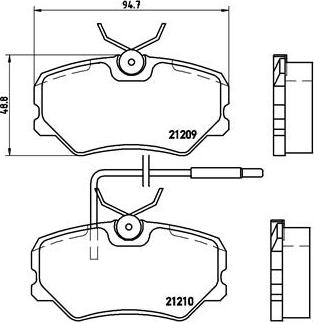 Brembo P 61 035 - Kit de plaquettes de frein, frein à disque cwaw.fr