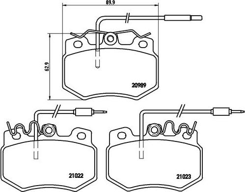 Brembo P 61 031 - Kit de plaquettes de frein, frein à disque cwaw.fr