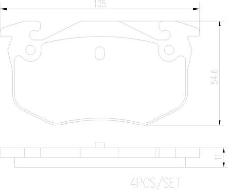 Brembo P61032N - Kit de plaquettes de frein, frein à disque cwaw.fr