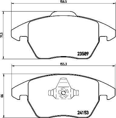 Brembo P 61 076 - Kit de plaquettes de frein, frein à disque cwaw.fr