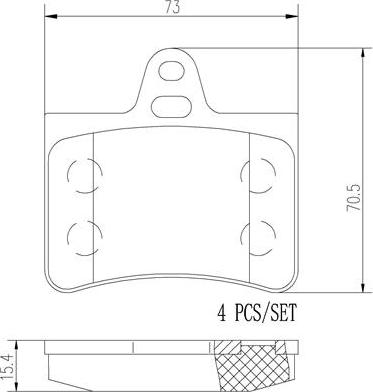 Brembo P61073N - Kit de plaquettes de frein, frein à disque cwaw.fr