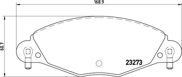 Brembo P 61 072 - Kit de plaquettes de frein, frein à disque cwaw.fr